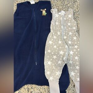 Halo Sleepsacks Size 2T/3T Lot of 2 - microfleece and 100% organic cotton